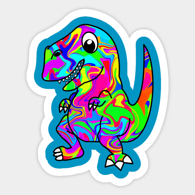 Colorful Dinosaur Sticker by Shrenk